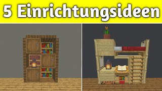 5 coole Einrichtungsideen für dein Haus  Minecraft Tutorial [upl. by Ennirroc204]