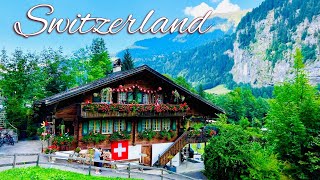 🇨🇭Switzerland  Swiss Village Lauterbrunnen  Wengen  Jungfrau Region [upl. by Birck607]