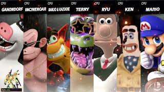 Otis vs Leo vs Crash vs Monty vs Wallace vs Victor vs Mario [upl. by Colner746]