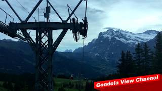 Gondola view of the Wetterhorn from the longest cable car in Europe  Männlichenbahn HD [upl. by Ahtela]