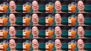 Bald Guy Drinks Orange Juice over 1 million times [upl. by Rikki]