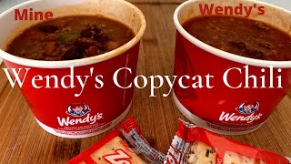 How to make the best Wendys Chilli Copycat Recipe Unbelievable Side by side tasting Chili [upl. by Gladdie230]