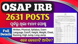 2631 OSAP IRB Battalion Recruitment 2024  Written Physical Syllabus  Full Details KUMAR SIR [upl. by Louise]