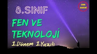 8 Sınıf FEN ve TEKNOLOJİ 1 Dönem 1 Yazılı Soruları ve Çözümü � [upl. by Naloc468]