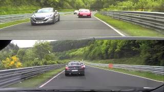 Megane RS  Peugeot RCZR  Nordschleife Touristenfahrten Terroristenfahrten  hard traffic [upl. by Lissa421]