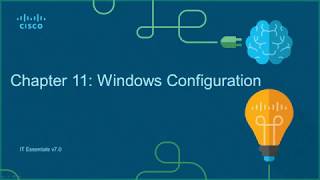 Cisco Netacad ITE v7 course  Chapter 11 p1  Windows Configuration [upl. by Adnalram959]