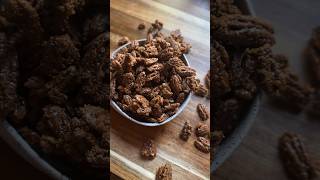 Spiced pecans 🥰 baking shorts recipe [upl. by Elleved]