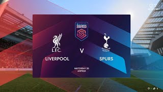 FC 25  Liverpool Women 1  1 Tottenham  Barclays Womens Super League  MD 20  2425 [upl. by Garaway575]