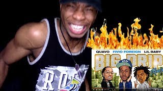 Fivio Foreign  Big Drip Remix  Official Audio ft Lil Baby Quavo REACTION [upl. by Kohcztiy]