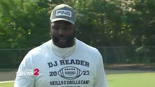 Bengals player and Grimsley High alum DJ Reader visits Greensboro [upl. by Wheelwright]