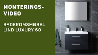 Monteringsveiledning  Lind Luxury 60 menkel servant baderomsmøbel [upl. by Josey]