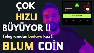 BlumCoin Telegram Üzerinden bedava Coin  Blum Coin Nasıl oynanır ve alınır [upl. by Anpas]