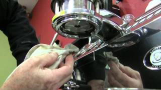 Brew Head Maintenance on the La Marzocco GS3 [upl. by Allak692]