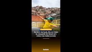 Ao som de “Bonde do Brunão” Bruno Mars se despede do Brasil [upl. by Nylasej410]