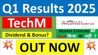 TECH MAHINDRA Q1 results 2025  TECHM results today  TECH MAHINDRA Share News  TECHM latest news [upl. by Berry]