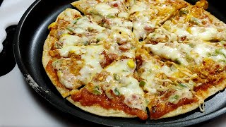 Tasty Roti pizza 🍕🍕 Homemade pizza 😋😋 Reshusrecipes [upl. by Olim]