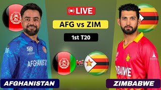 Afghanistan vs Zimbabwe Live 1st T20  AFG vs ZIM Live Scores amp Commentary [upl. by Emmons174]