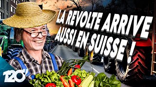 120 secondes  La grogne des agriculteurs gagne la Suisse [upl. by Arramat148]