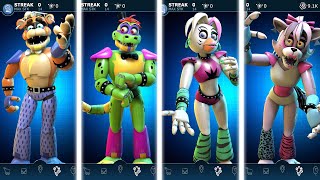 SWAP Glamrock Animatronics FNAF AR Workshop Animations [upl. by Odeen]