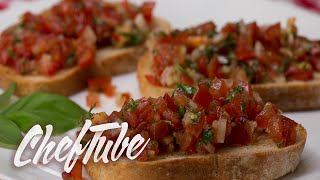 Comment faire une Bruschetta Italiana  Recette dans la description [upl. by Mcquade]