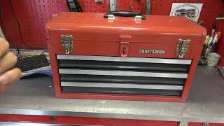 Vintage Craftsman 3 Drawer Tool Box Review And Tour [upl. by Yonatan460]