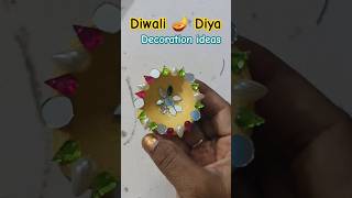 Easy Diya Decoration ideas for school competition 2024  1st Prize in Diya competition 🏆shorts art [upl. by Gnoh]