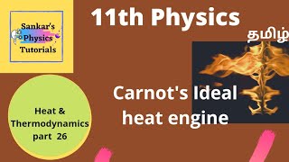 Carnots ideal Heat engine in tamil 11th physicsHeat and thermodynamicsunit 8 [upl. by Aridnere]