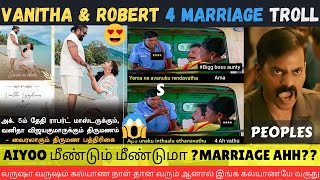 Vanitha Vijayakumar 4 Marriage Troll  Vanitha Vijayakumar Robert wedding Troll   5G Troll [upl. by Joette141]