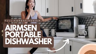 Countertop  Portable DISHWASHER HONEST REVIEW  AIRMSEN Dishwasher [upl. by Gurl644]