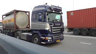 trucks trucks trucks Rotterdam Waalhaven 27 march 2014 part 2 [upl. by Enyledam78]