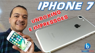 iPhone 7  Unboxing e Impressões [upl. by Yedorb]