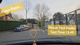 Pinner Driving Test Route  Time 1345  Mock Test  Feedback and results  ITS PASS PASS PASS [upl. by Wesla]