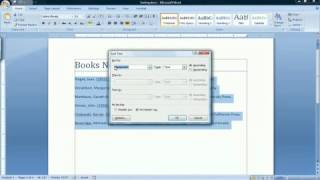 How to Put Words in Alphabetical Order in Microsoft Word 2007 [upl. by Rekyr760]