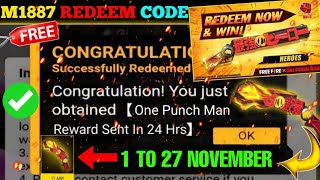 FREE FIRE REDEEM CODE TODAY 18 NOVEMBER REDEEM CODE FREE FIRE  FF REDEEM CODE TODAY 18 NOVEMBER [upl. by Maddeu594]