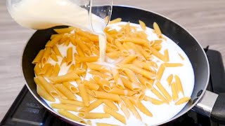 💯This PASTA with MILK will drive you crazy MILK PASTA with white sauce pasta Recipe [upl. by Acsot]