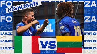 Highlights ItaliaLituania 50 8 settembre 2021 [upl. by Akihc]