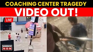 Delhi Coaching Flooding News LIVE  Moment When UPSC Coaching Center Was Flooded Video Out [upl. by Atnaloj363]