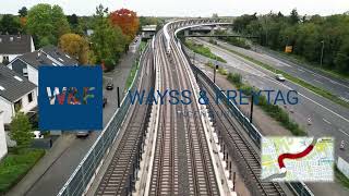 Drohnenüberflug über den Neubau der Stadtbahnstrecke U81 in Düsseldorf wayssfreytag [upl. by Quinlan]