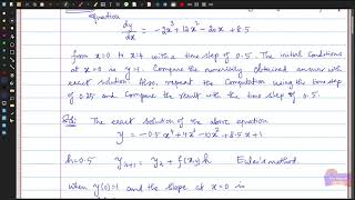 Computational Physics  Eulers Method to Solve Differential equations  Part 2  MSc SASTRA [upl. by Erma]