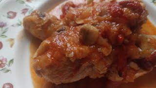 Pollo con pimientos asados🌶️🧅 [upl. by Nagek]