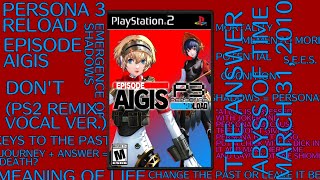 Persona 3 Reload Episode Aigis OST Don’t Vocal PS2 Remix Cover [upl. by Todhunter353]