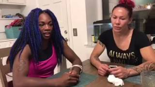 Cris Cyborg and Claressa Shields react to Heather Hardy Bellator NYC Win [upl. by Uehttam160]