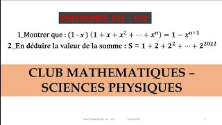 1S1  1S2  POLYNÔMES EXERCICE CORRIGÉ [upl. by Doomham247]