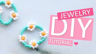 DIY Tutorial  Perlen Blume mit Rocailles  Machen Sie Ihren eigenen Schmuck [upl. by Faria]