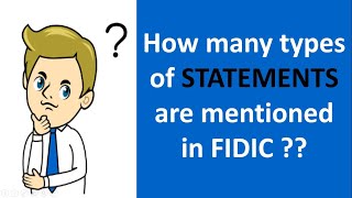 How many types of Statements are mentioned in FIDIC Red Book [upl. by Adnoryt569]