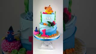 Finding Nemo cake cake nemocake nemofondanttopper fondantfish nemo doryfish fondant nt [upl. by Lucrece753]