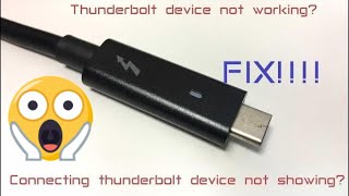 How to fix thunderbolt device not working or connecting [upl. by Eelnodnarb365]