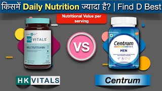 HK Vitals vs Centrum Men Daily Multivitamin Review  Find D Best [upl. by Aihsatan]