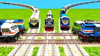 HIGH SPEED TRAINS VS VS RELATED FLYING RAILWAY TRACKS amp DIFFRENT RAILWAY TRACKS▶️ Train Simulator [upl. by Arim]