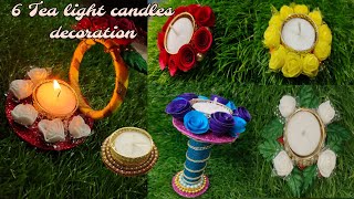 6 type Tea light candle decoration diwalidecoration lampdecoration diyadecoration tealightcandle [upl. by Notsecnirp209]